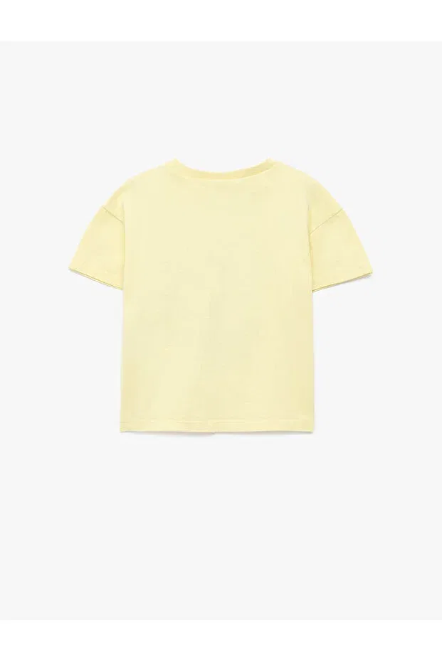 Детская футболка с коротким рукавом с принтом динозавра Koton, Yellow — фото 2
