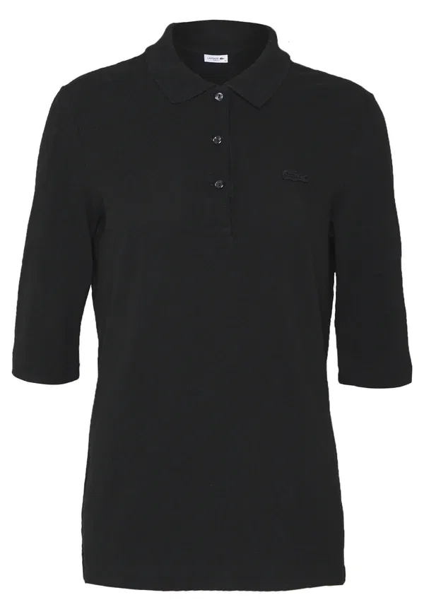 Футболка поло Lacoste, черная — фото 4
