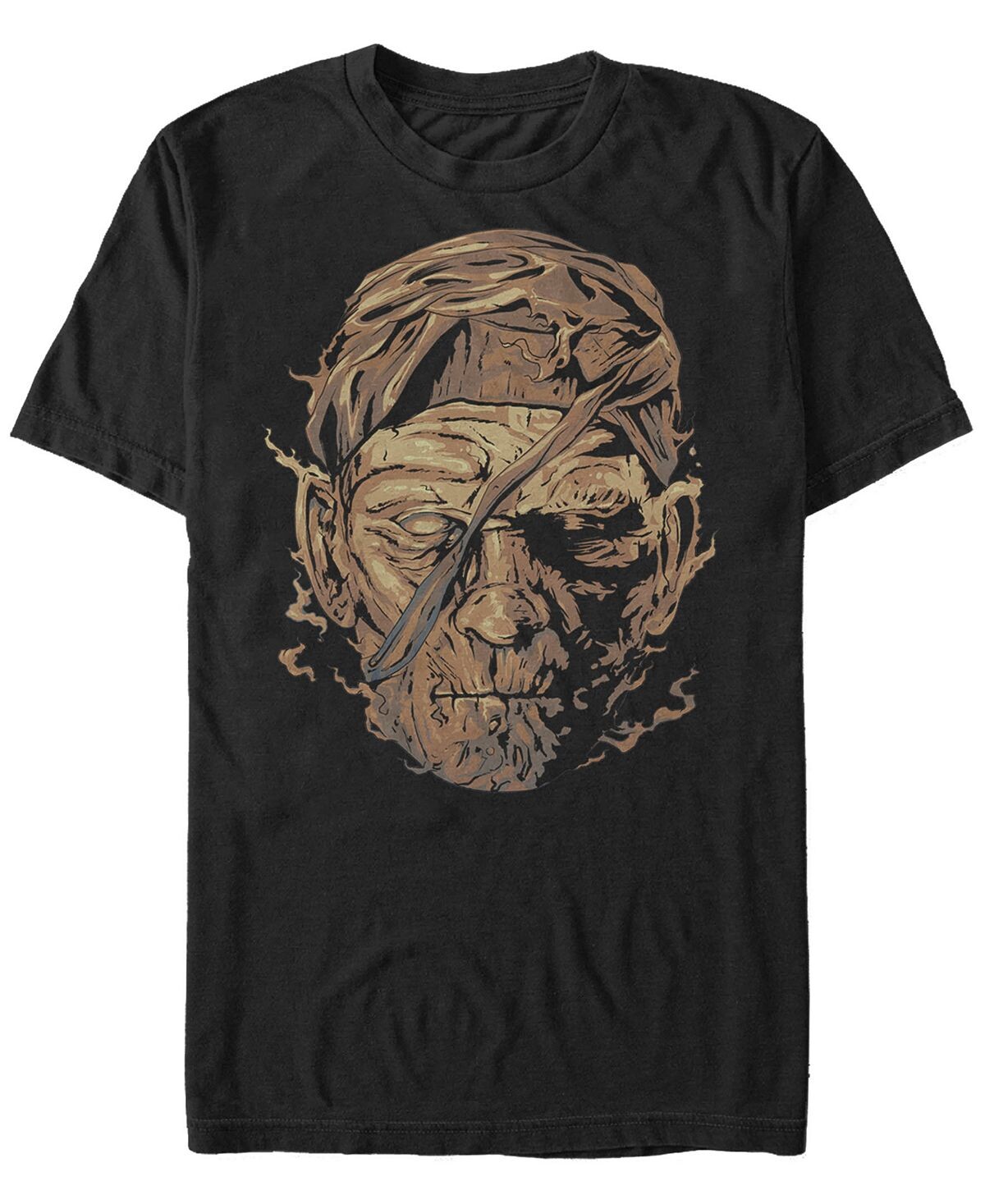 

Мужская футболка с коротким рукавом universal monsters mummy big face Fifth Sun, черный