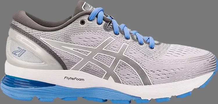 

Кроссовки wmns gel nimbus 21 'mid grey blue' Asics, серый