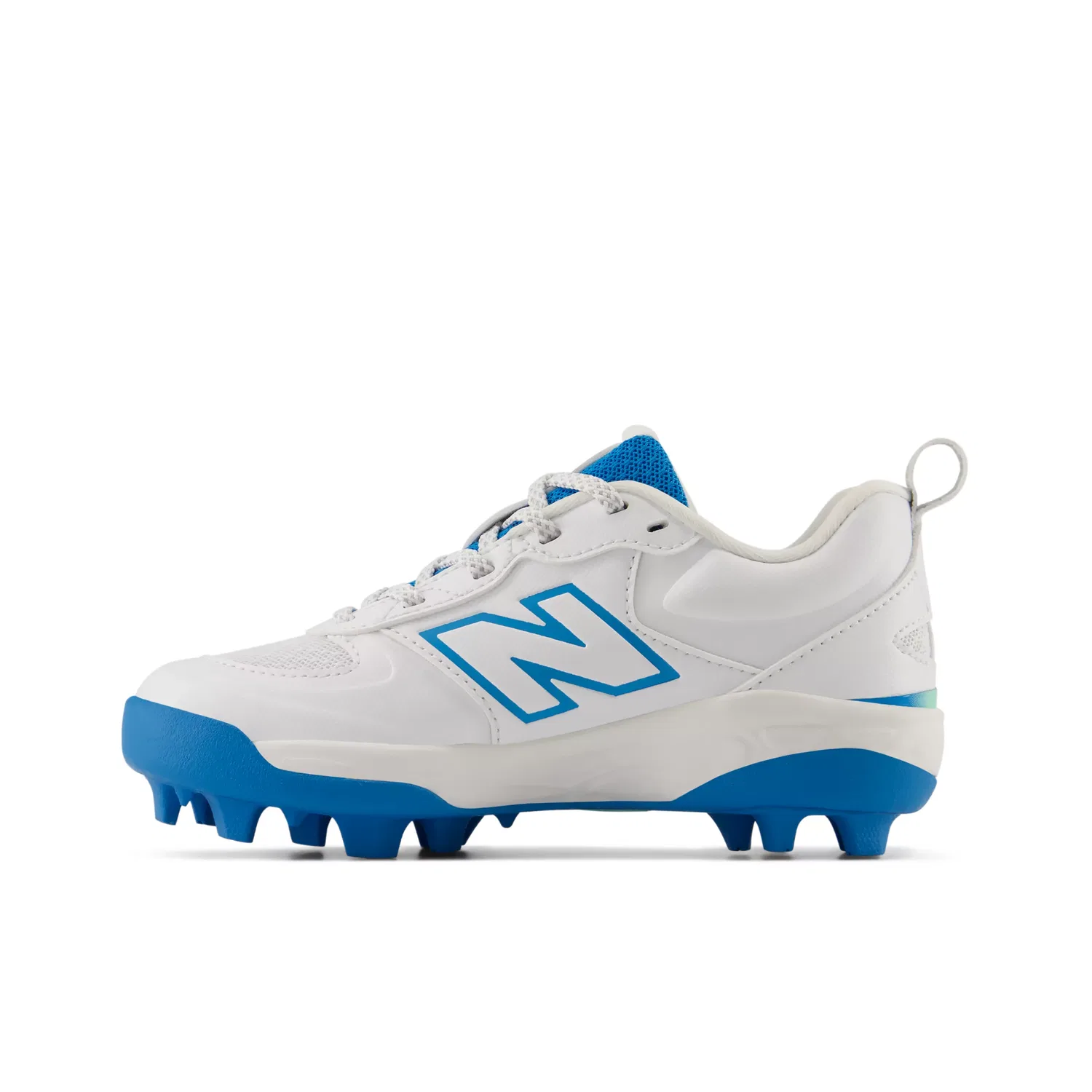 Детские бутсы для софтбола с шипами Velo v5 Rubber Molded New Balance, White with altitude — фото 3