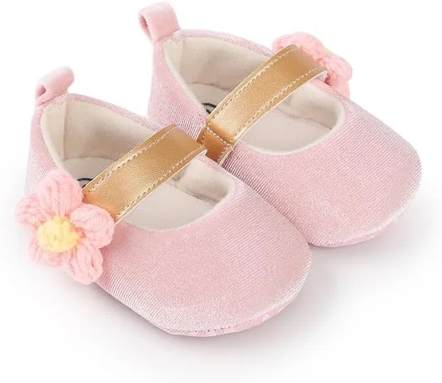 Детские туфли Мэри Джейн для девочек из вельвета с принтом Purepips, Pink