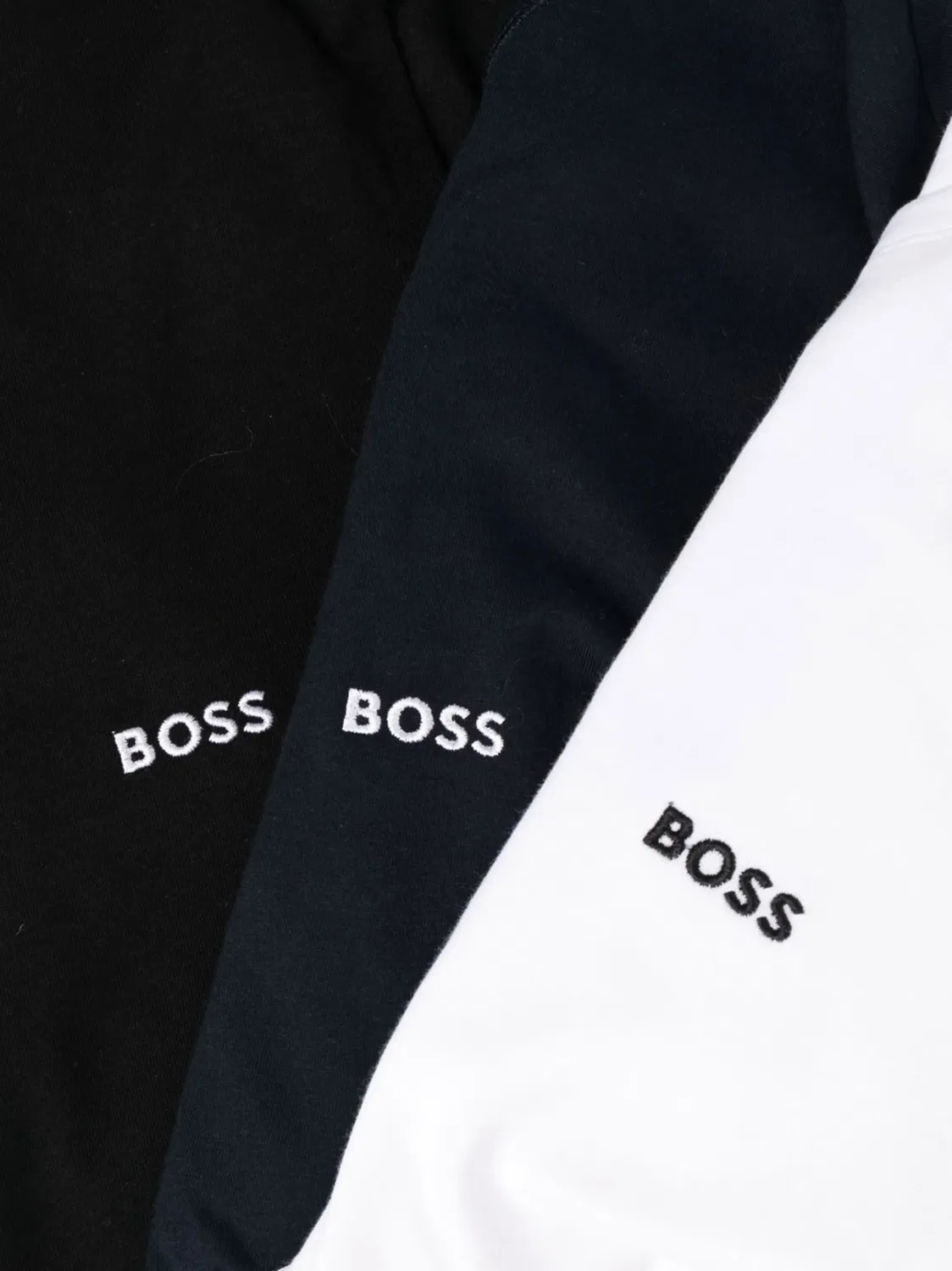 Комплект из трех футболок с длинными рукавами Boss, черный — фото 4