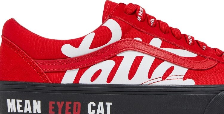 Кеды Vans Patta x Old Skool VLT LX Mean Eyed Cat - High Risk Red, красный — фото 2
