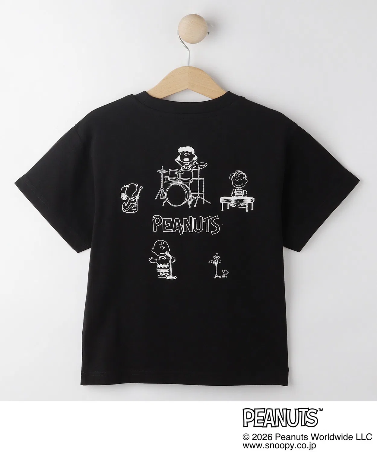 Детская футболка с принтом Peanuts Black — фото 3