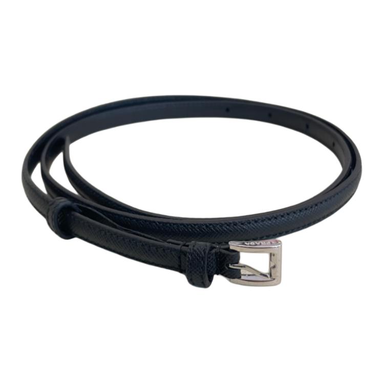 

PRADA Кожаный ремень унисекс черный, Black