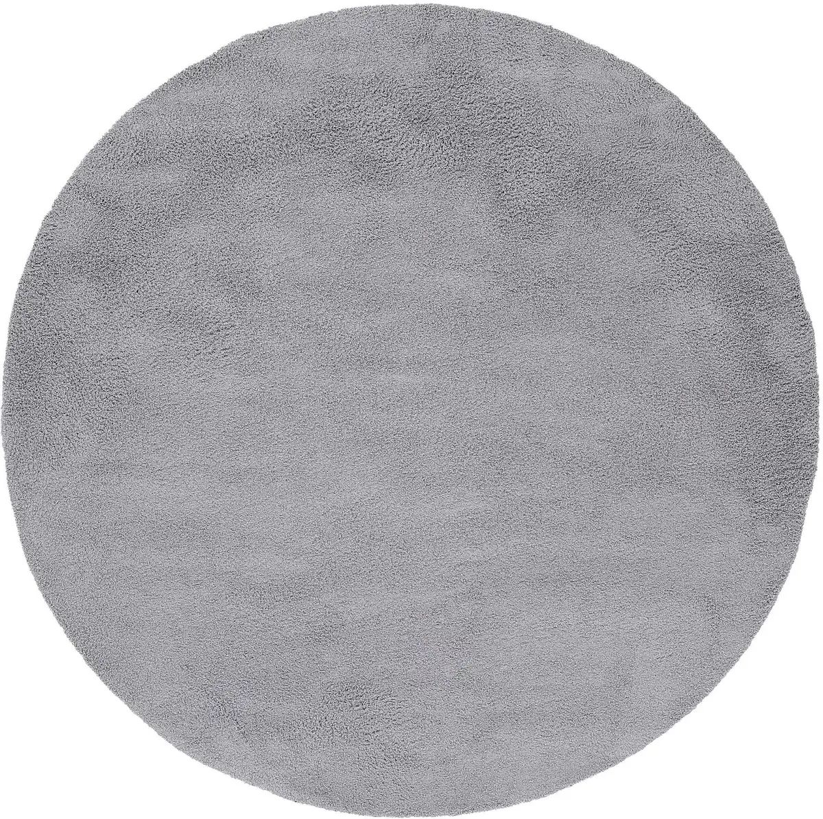

Коверковер "Шелковистый", круглый, ворсистый, длинный ворс, однотонный, особо мягкий, ручная работа Carpetfine Ø 120 см, светло-серый