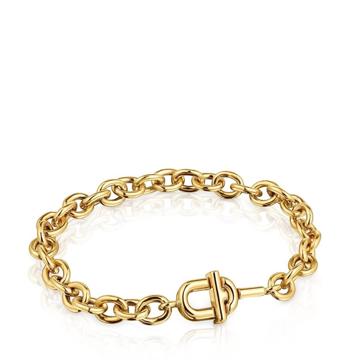 

Браслет-цепочка Tous Manifesto With 18 Kt Gold Plating Over Silver, позолоченное серебро