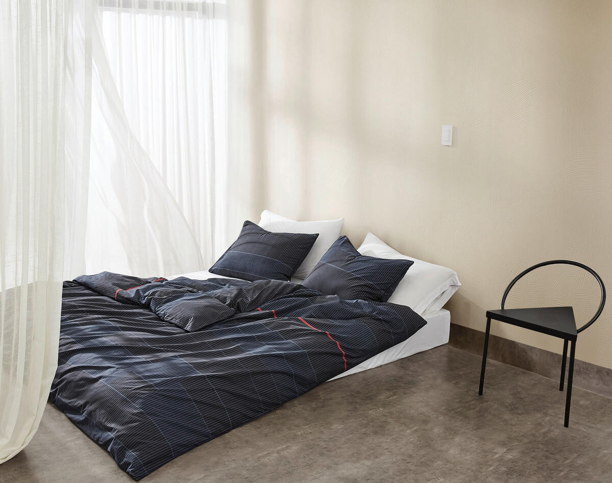 

Постельное белье bedding logo essentials Calvin Klein, темно-синий