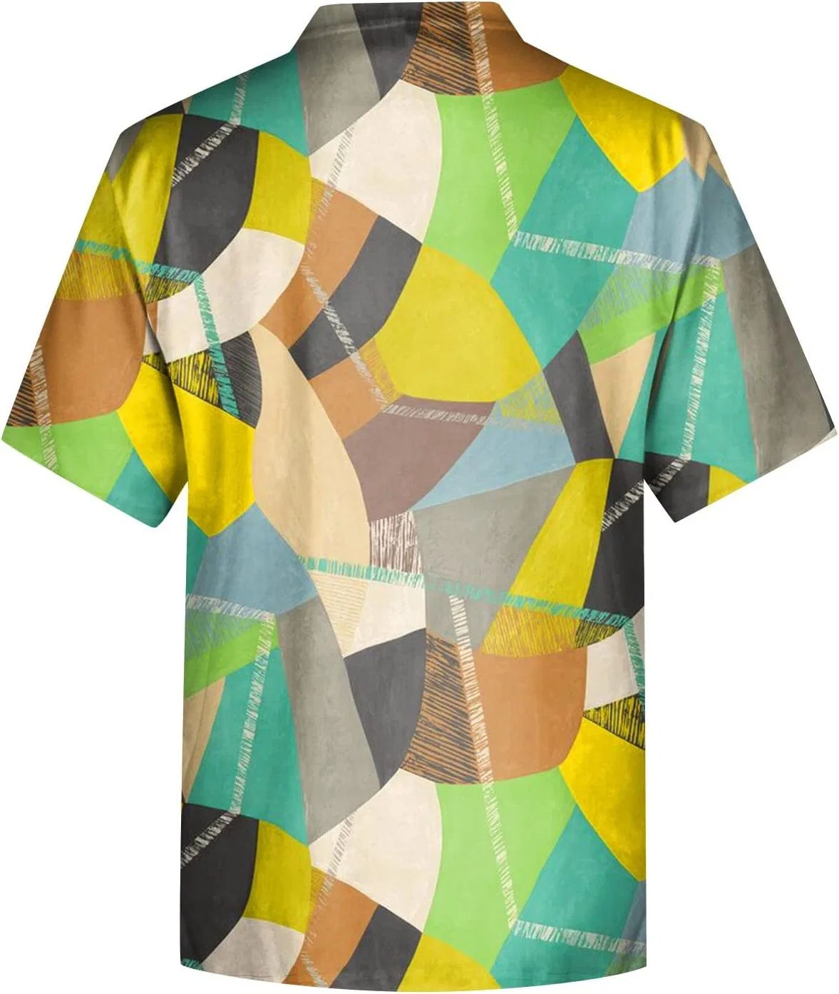Мужская футболка с V-образным вырезом и карманом, Summer Lightweight Casual, Green — фото 2