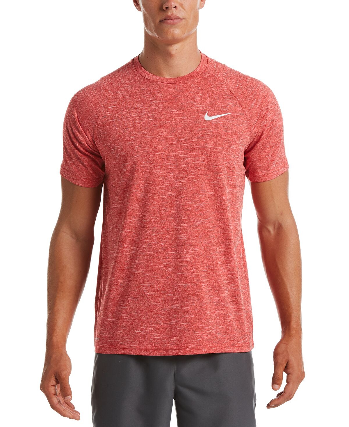 

Футболка Nike Hydroguard Dri-fit Stretch UPF 40+ Heather Rash Guard, красный