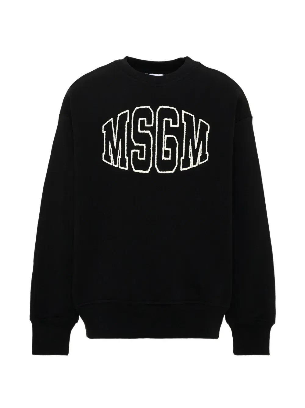 Свитер с нашивкой-логотипом Msgm Kids, черный