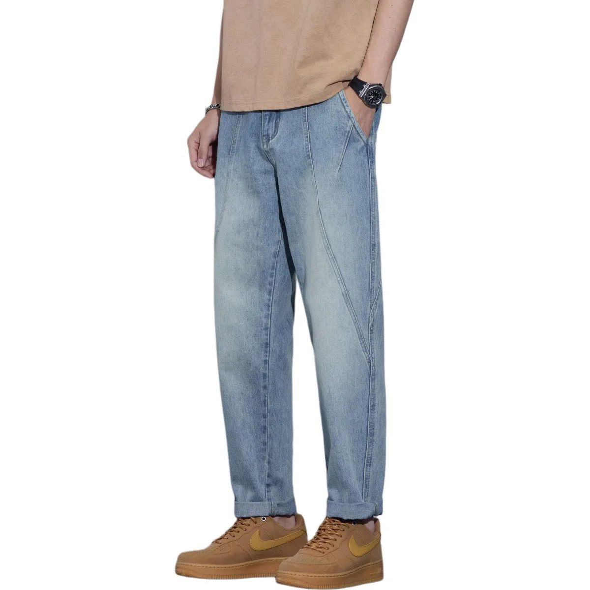 Детские джинсы свободного кроя Tonlion, Light Blue