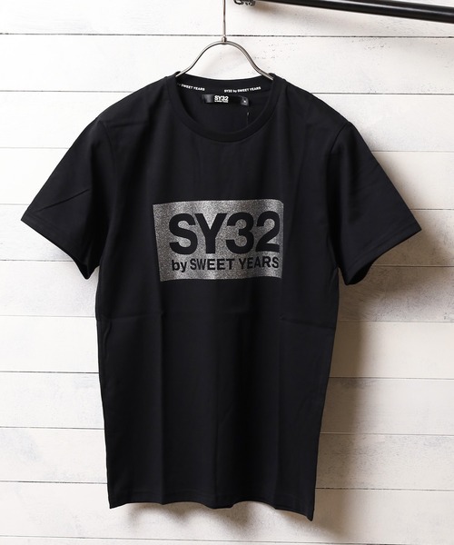 

SY32 by SWEET YEARS Футболка с логотипом BOX, SWEET YEARS, черная