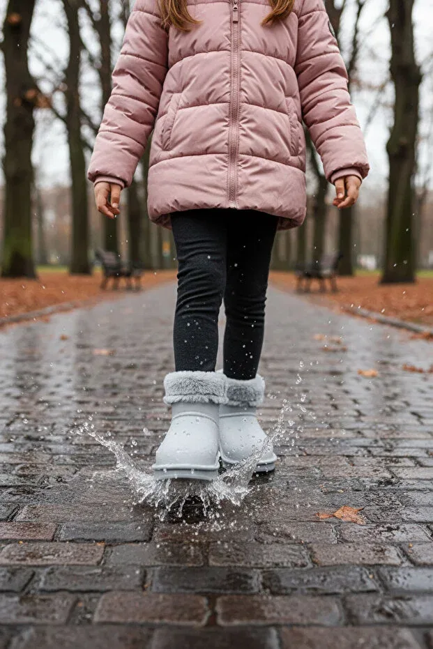 Детские ботинки для девочек водонепроницаемые Bootie Soho, Gray — фото 2