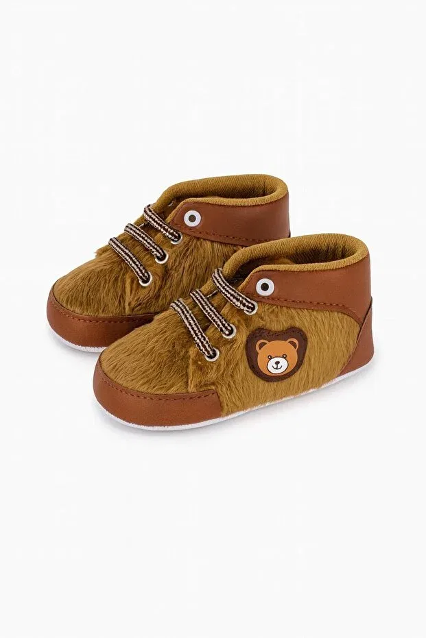 Детские пинетки для мальчиков с мехом Bys Baby Fashion, Brown