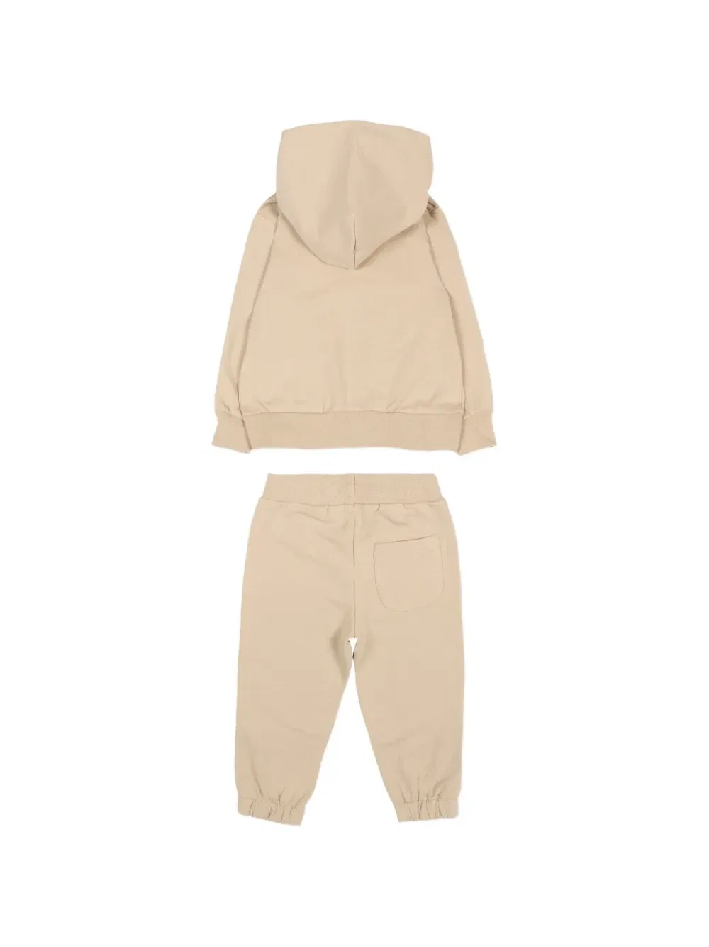 Спортивный костюм на молнии с логотипом Msgm Kids, бежевый — фото 2
