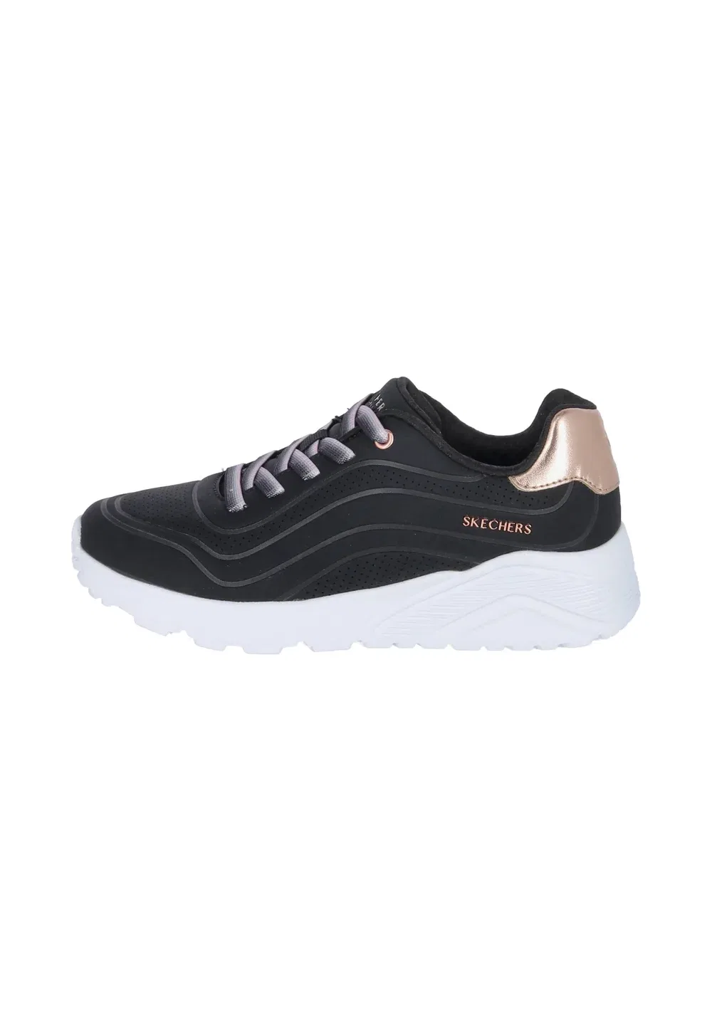 Кроссовки Uno Lite Skechers, Black Synthetic/ Trim