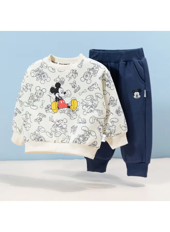 Комплект свитшотов с принтом Mickey Mouse Disney, белый — фото 2