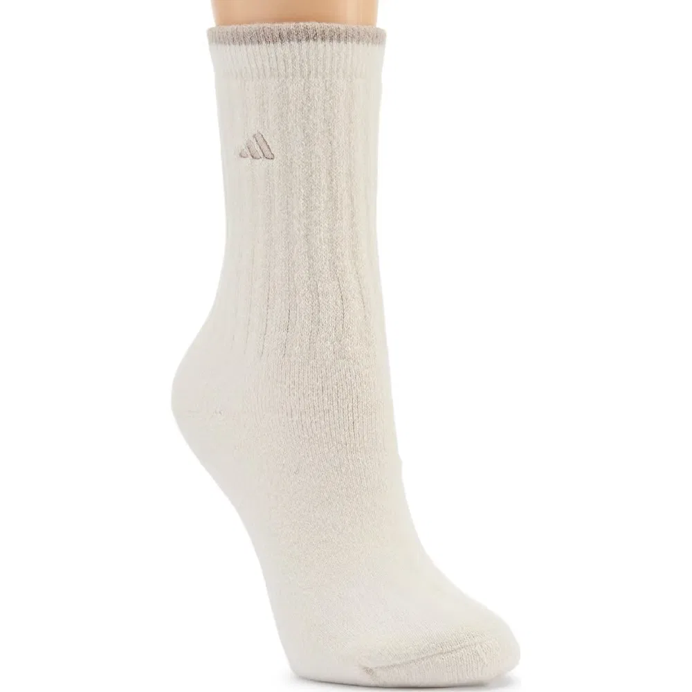 Женские носки средней высоты комплект из 3 пар с мягкой подкладкой Adidas, Warm Beige/Wonder White — фото 3