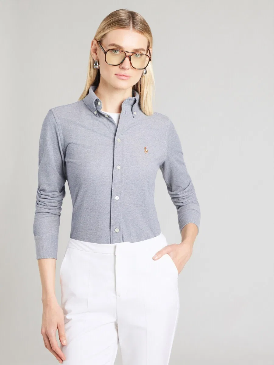 Блузка Polo Ralph Lauren серого цвета — фото 2