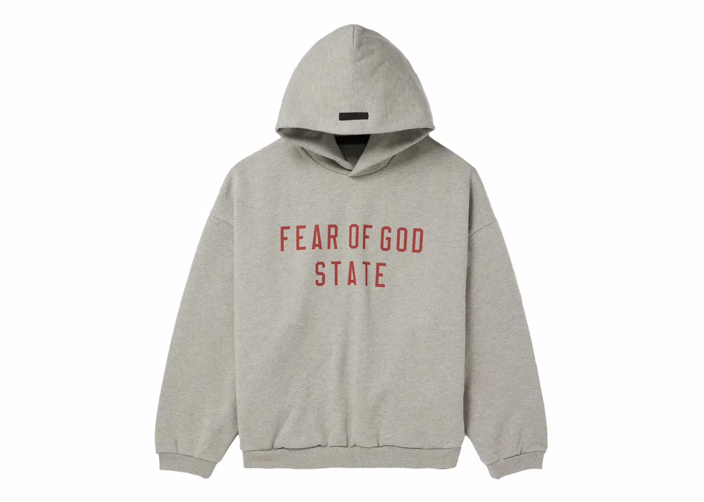 Мужское худи с принтом State Fear of God, Dark Heather Grey