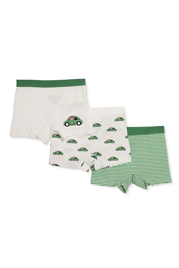Детские трусы для мальчиков с принтом машинки Hellobaby, Green Printed Ebebek Hello Baby