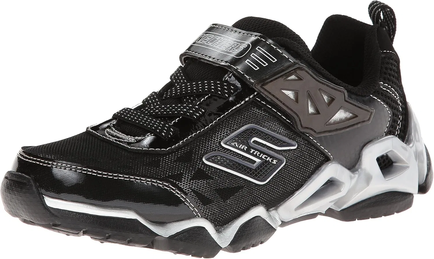 Детские кроссовки для мальчиков с принтом Airtrax Skechers, Black/Silver