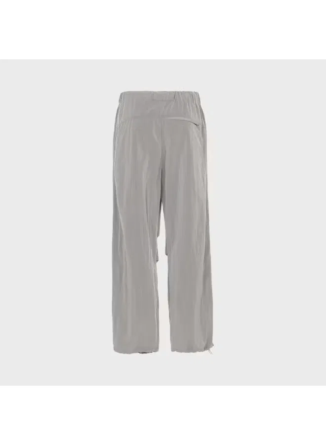 Брюки на завязках с однотонным дизайном Zara, серый — фото 3