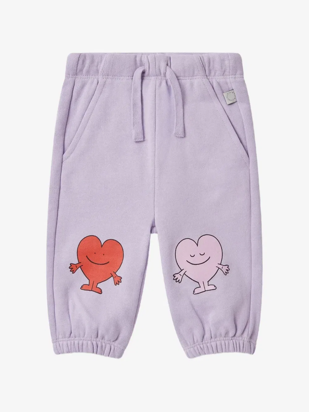 Спортивные брюки с принтом в виде сердечек Stella McCartney Kids, фиолетовый