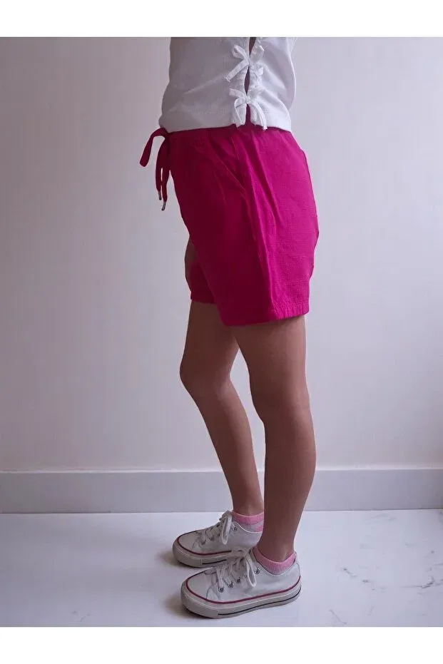 Детские шорты для девочек с широкими штанинами Reka Tekstil, Fuchsia