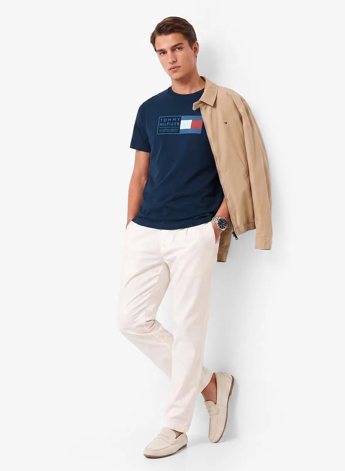 Футболка с логотипом NYC Tommy Hilfiger, голубой