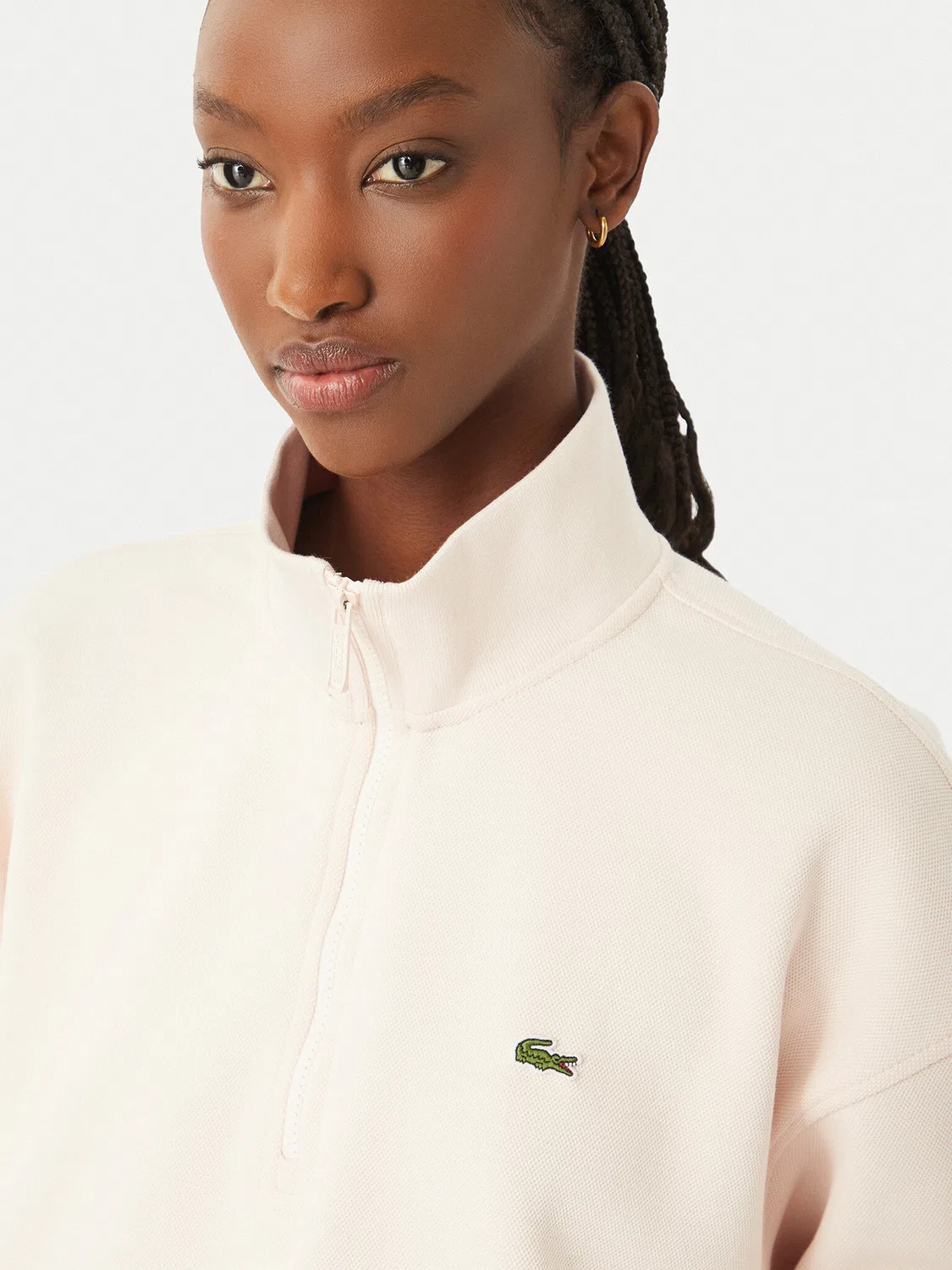 Женская толстовка стандартного кроя Lacoste, светло-розовый — фото 4