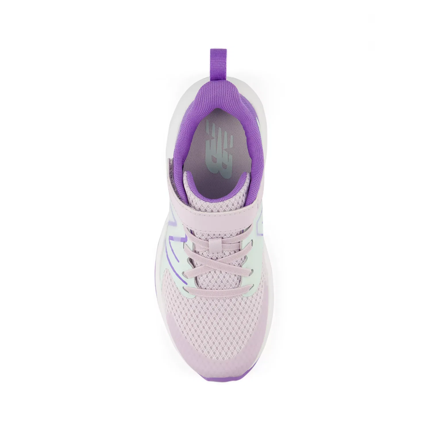 Детские кроссовки на липучке с дышащей сеткой RAV v2 Hook & Loop New Balance, Taro With Cosmic Jade And Violet Crush — фото 4