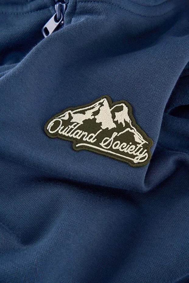 Детское худи для девочек с капюшоном Outland Society Soft Fleece Kids Full Zip Hoodie Reflect Studio, Blue — фото 2