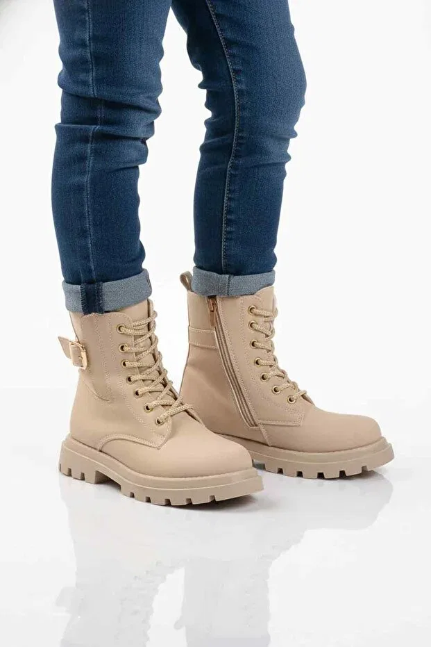 Детские ботинки для девочек на плоской подошве Aleda F Cool, Beige