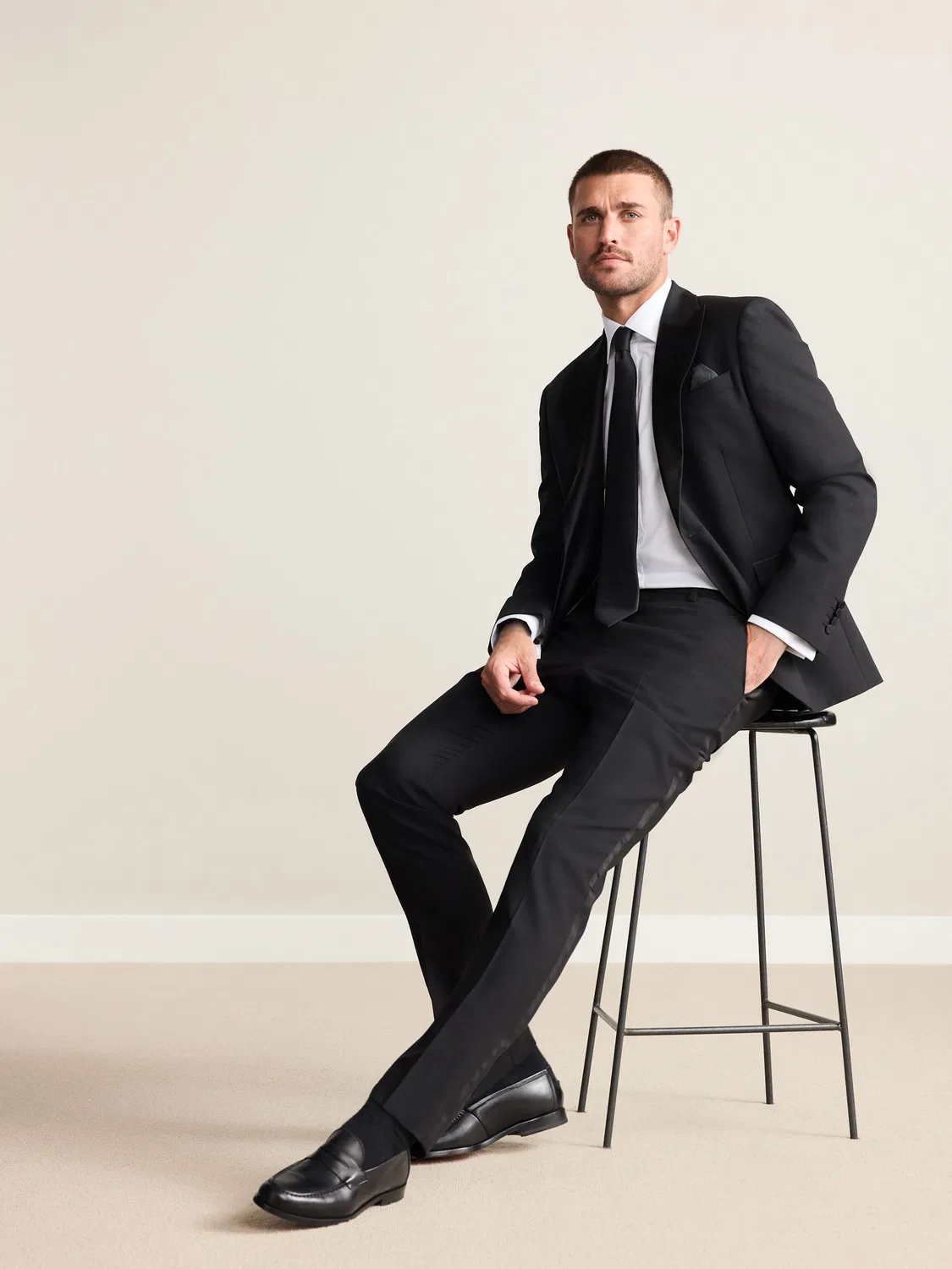 Пиджак смокинг, slim fit, Signature Nova Fides Next, черный — фото 2