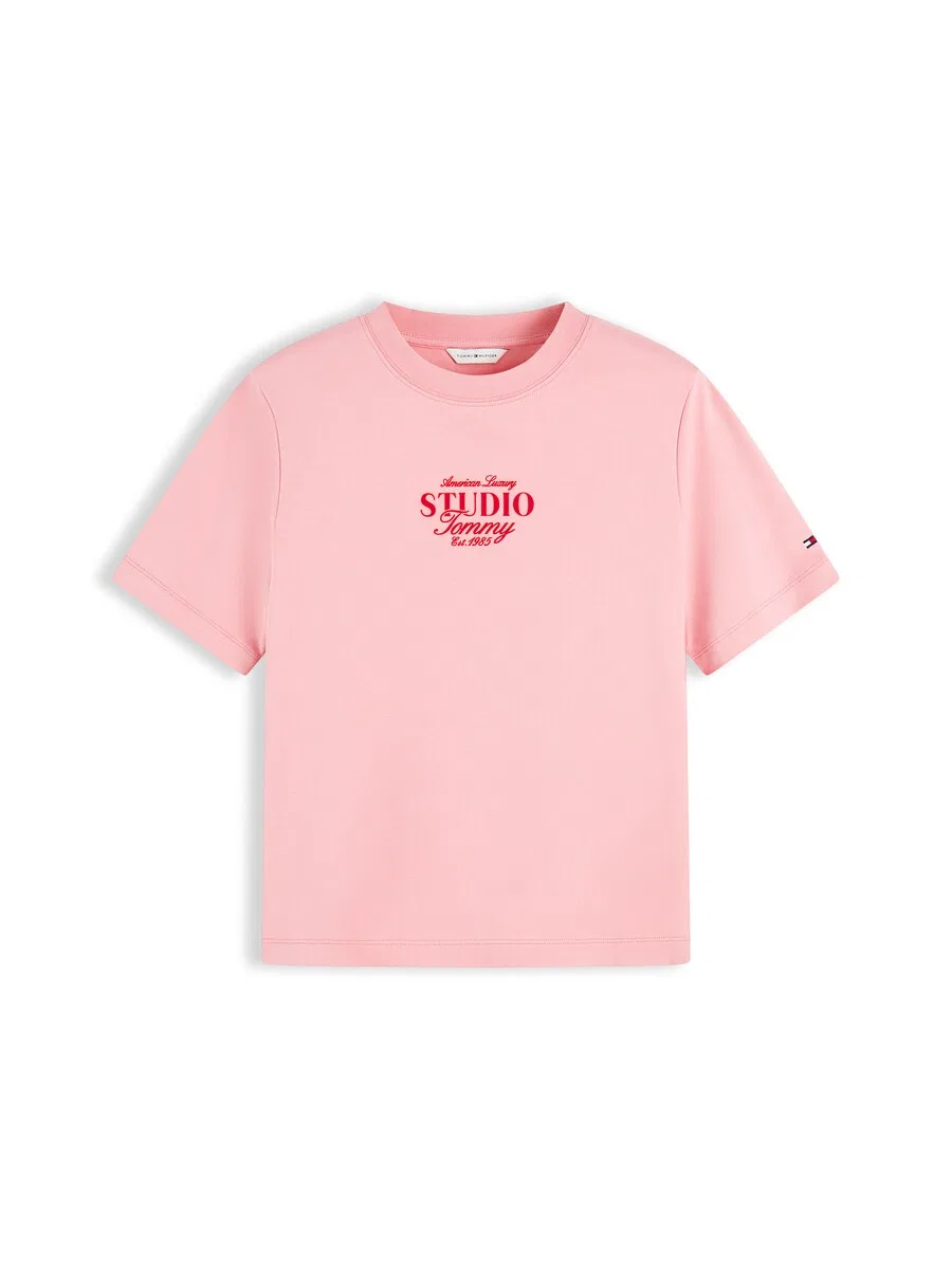 Футболка TOMMY HILFIGER Studio Tommy розового цвета