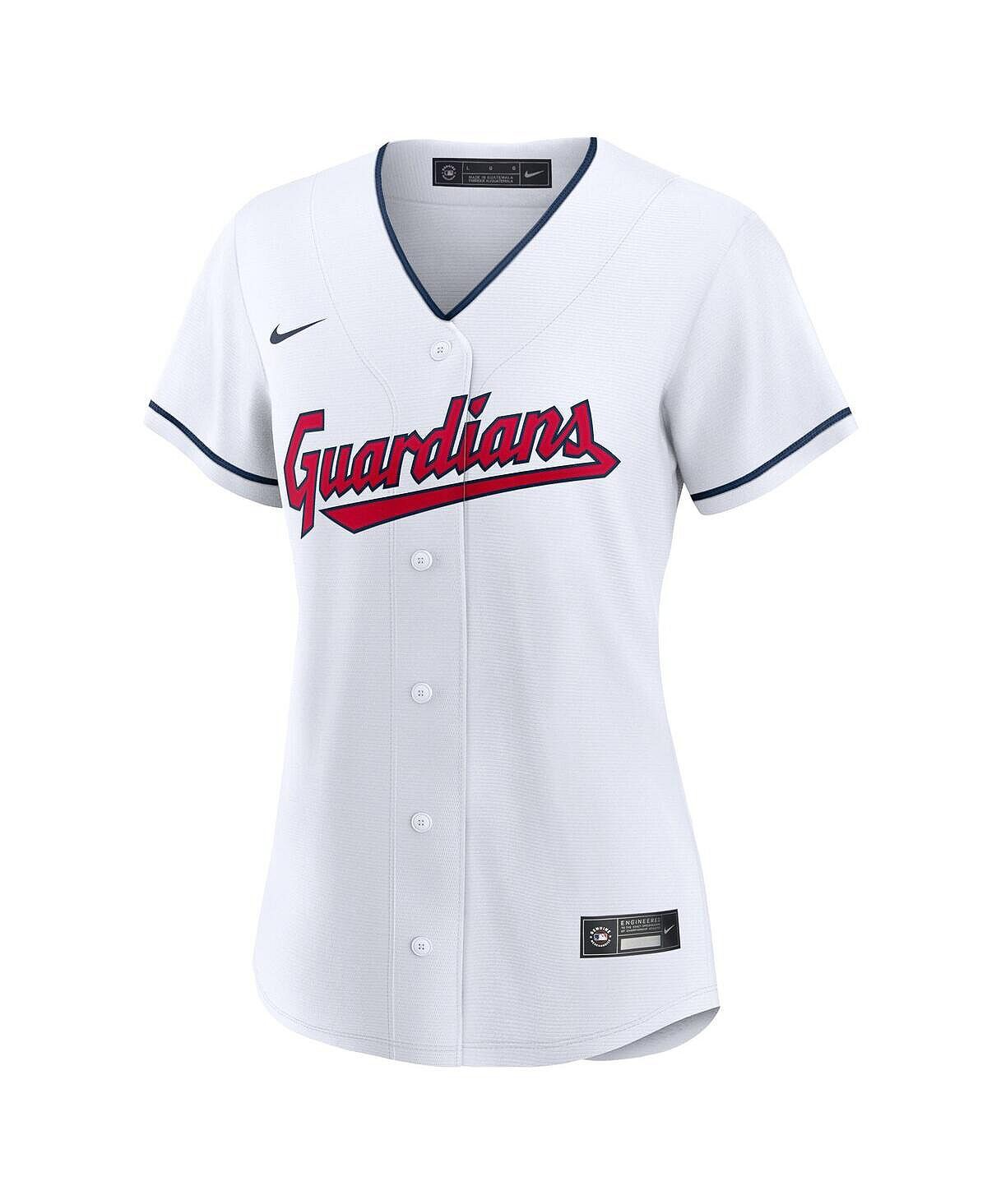 Мужская белая футболка cleveland guardians home replica team Nike, белый — фото 4
