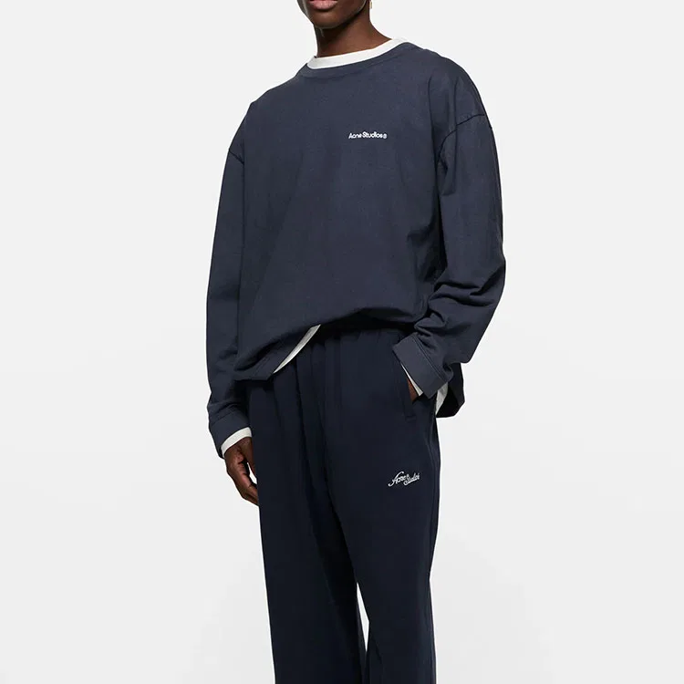 Мужской свитшот с круглым вырезом Marine Blue/White Acne Studios, Marine Blue/White — фото 4