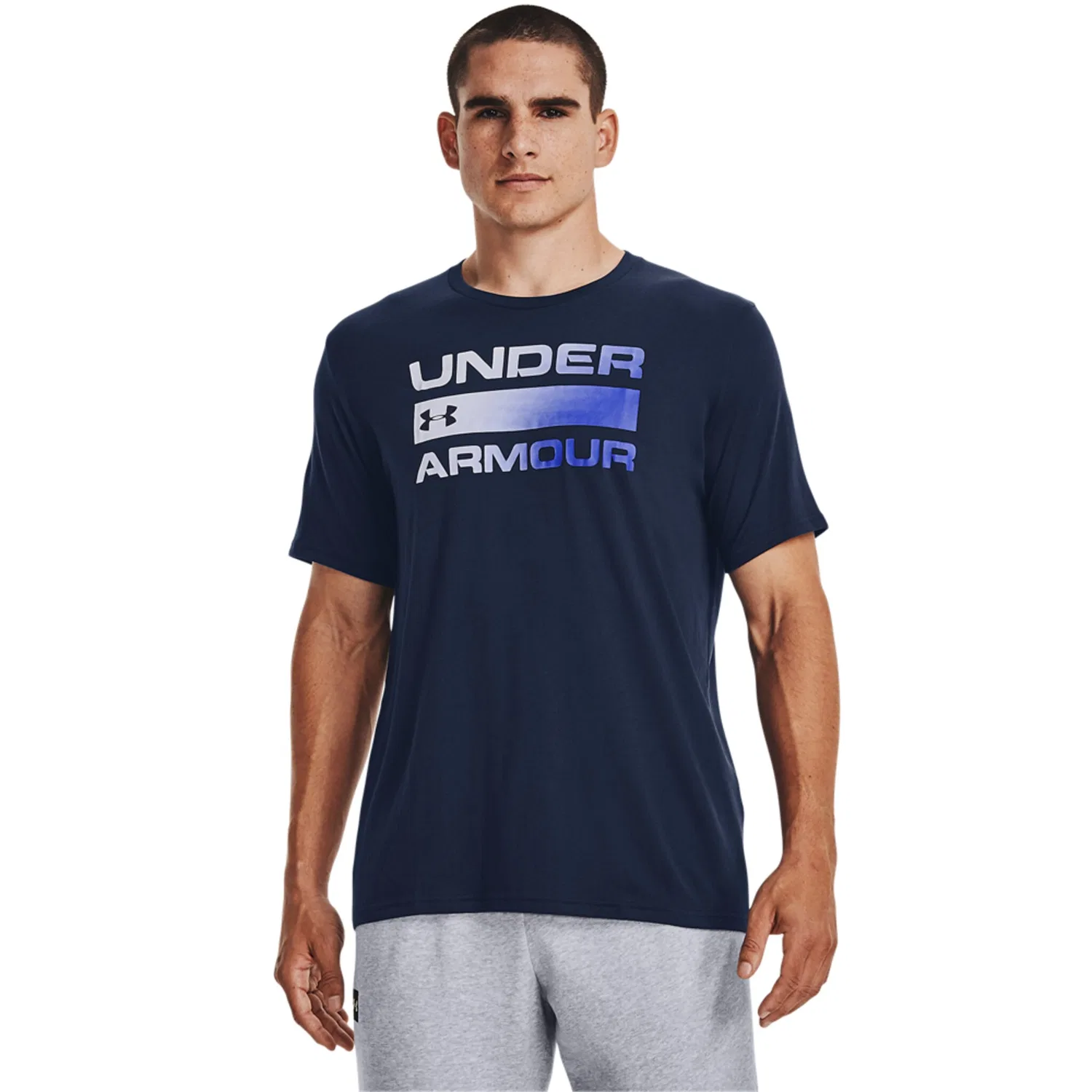 Детская хлопковая футболка с графическим принтом Under Armour, Navy