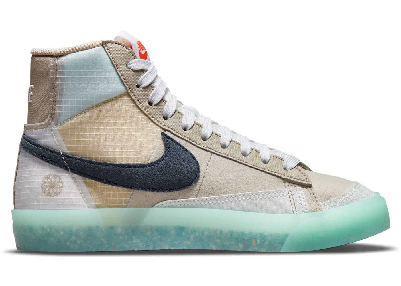 Детские кроссовки Lifestyle Nike Blazer Mid 77, Cream Ii/Orange/Glacier Ice/Armory Navy