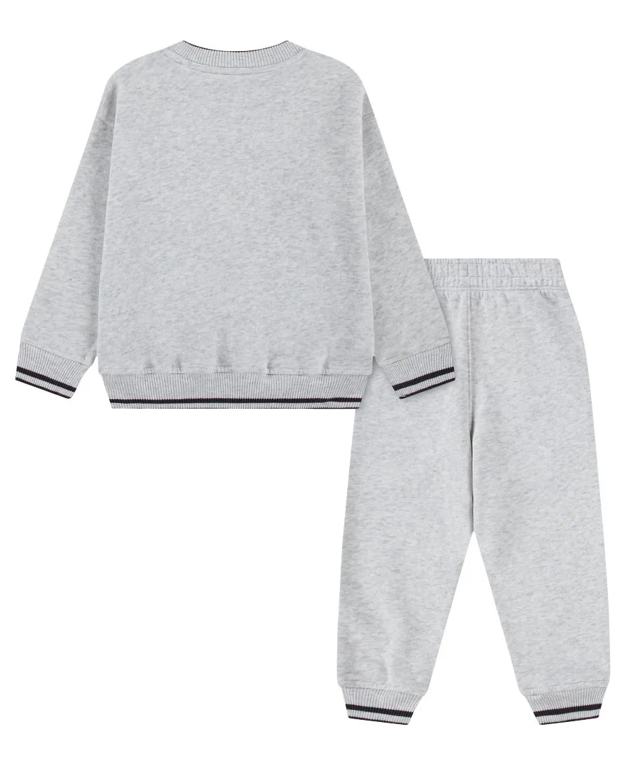 Комплект из свитшота и джоггеров из флиса, с логотипом abercrombie kids, Light Gray Heather — фото 2