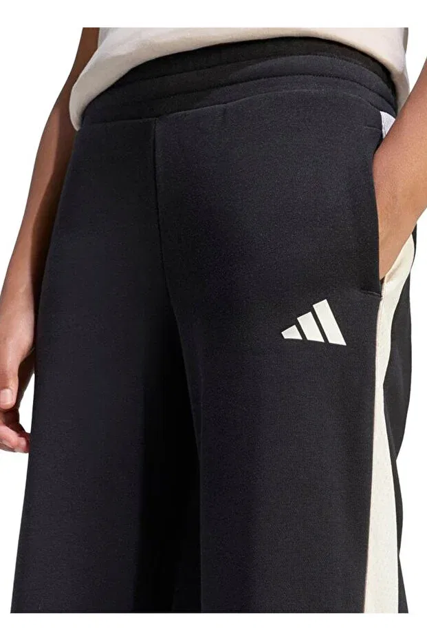 Детские спортивные штаны для девочек с прямым кроем Adidas, Black — фото 4