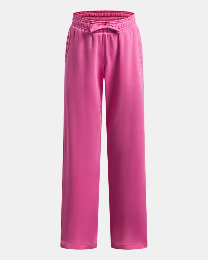 Штаны 71 см утепленные с начесом Rival Fleece UnderArmour, Pink Frenzy/White — фото 4