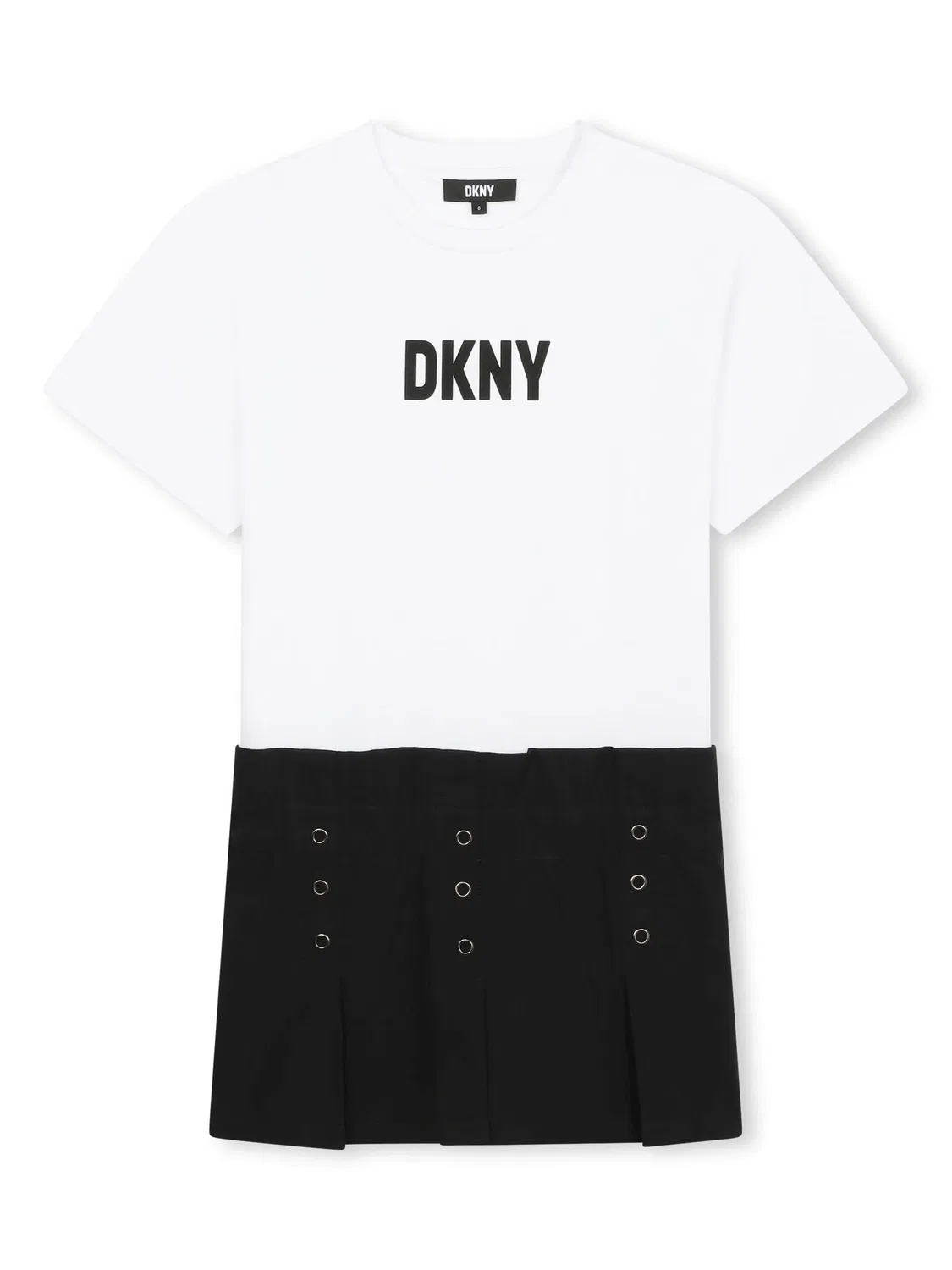 Платье с принтом логотипа DKNY, белый