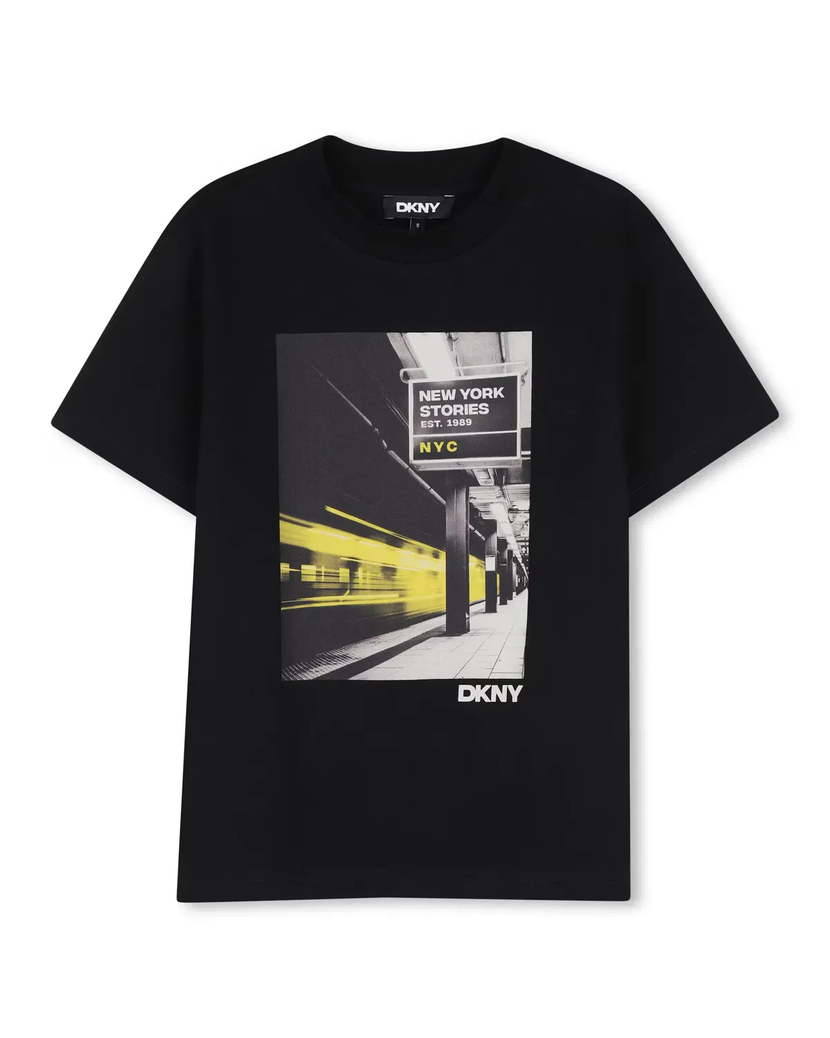 Детская футболка для мальчиков с коротким рукавом DKNY, Negro