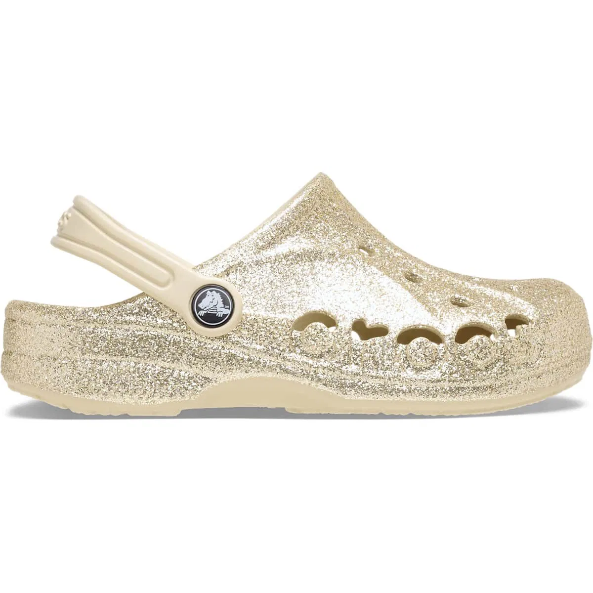 Детские сабо-клоги с блестками Baya Glitter Crocs, Winter White