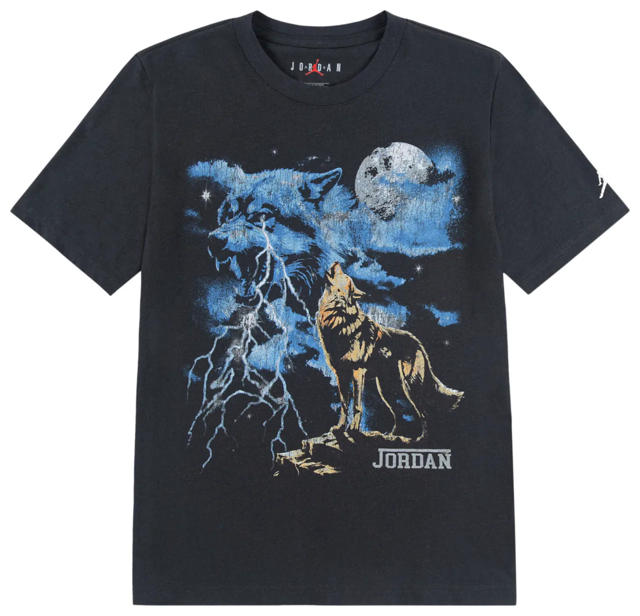 Футболка для мальчиков Wolf Grey Retro Jordan, цвет Off Noir/Wolf Grey