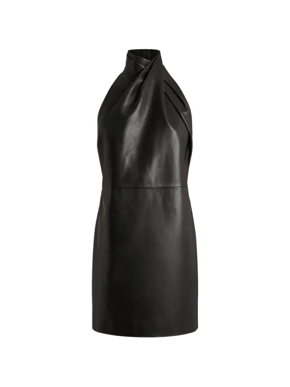 Кожаное Платье BALMAIN, черный